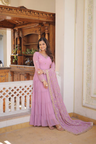 Lovender anarkali gown dress