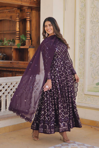 PURPLE ANARKALI