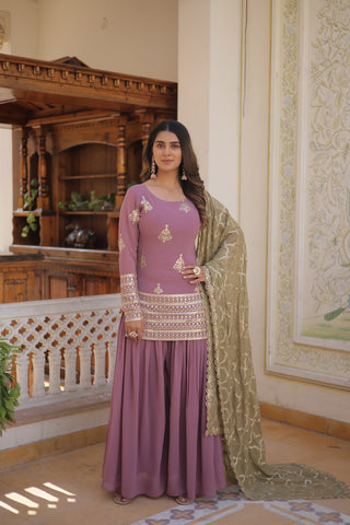 kurta palazzo set with dupatta for wedding