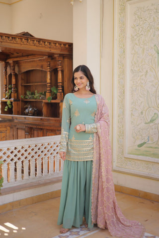 kurta palazzo set with dupatta online