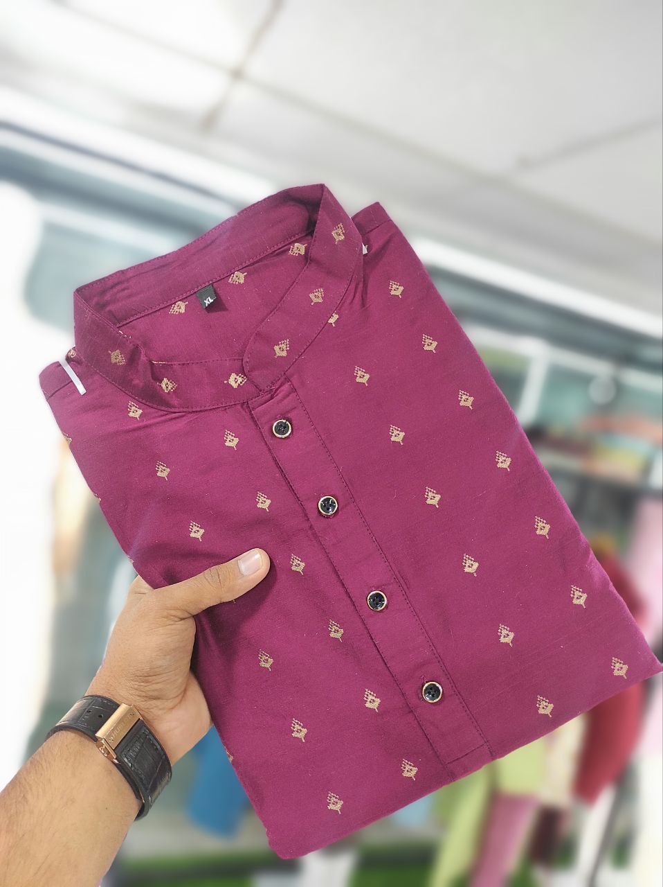 Pink color stylish kurta for party