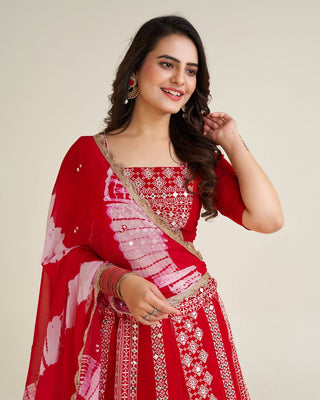 Designer Red chaniya choli for women