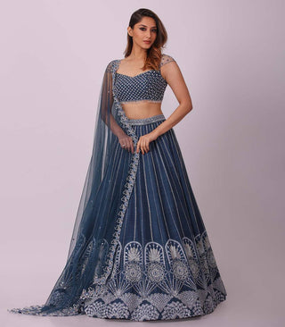 Morpeach silk lehenga choli for party wear