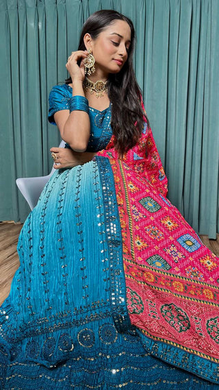 Awesome Blue lehenga choli