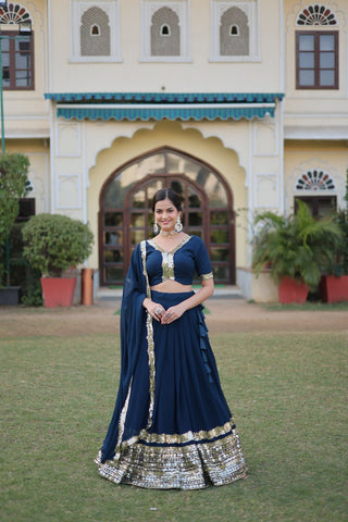 Faux Georgette rama  Lehenga