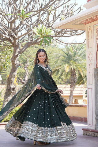 green lehenga for wedding