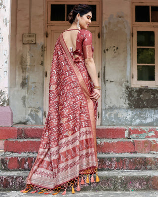 Maroon Saree Party Wear