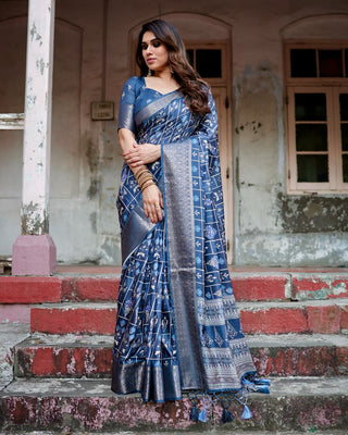 Navy blue saree