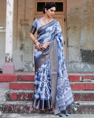 Royal blue Silk Saree