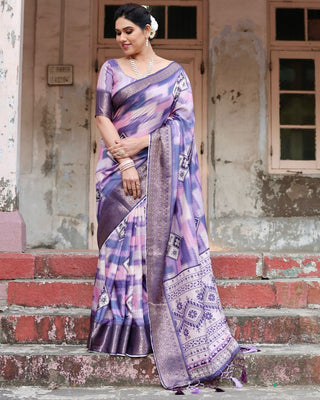 Purple Silk Saree