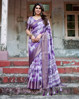 Wine Purple Silk Saree