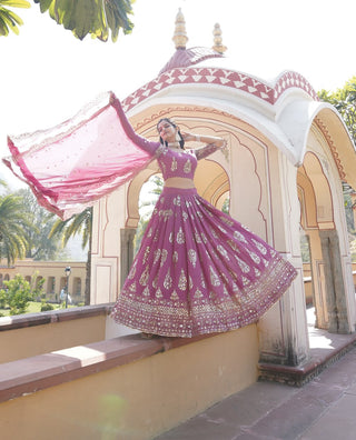 hot pink lehenga bridal