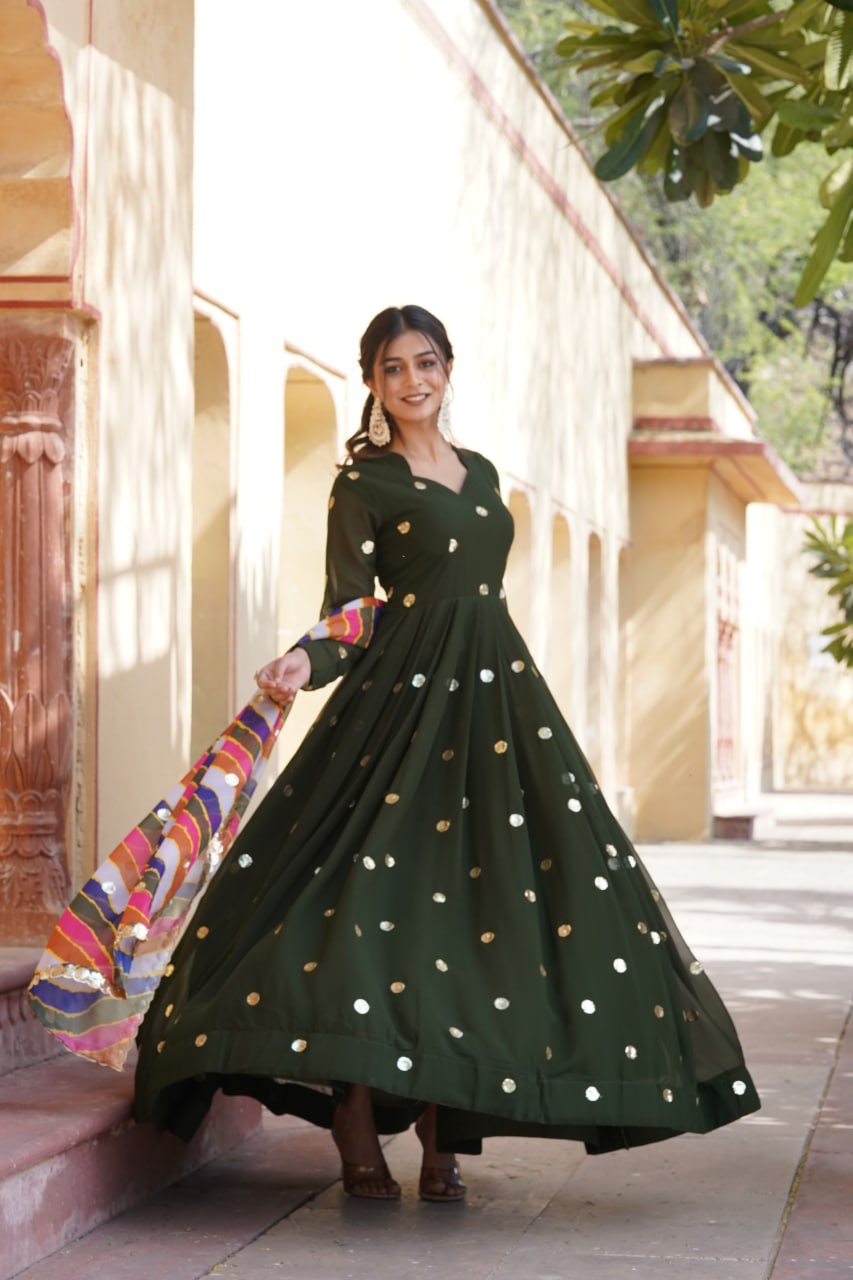 Green Gown for women
