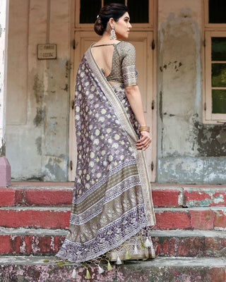 Floral Printed Pure Silk Sarees