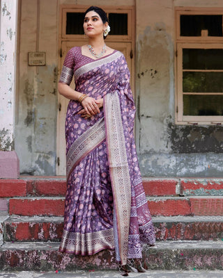 Wine colour saree Party wear