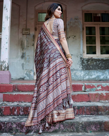 Coffee Brown Saree
