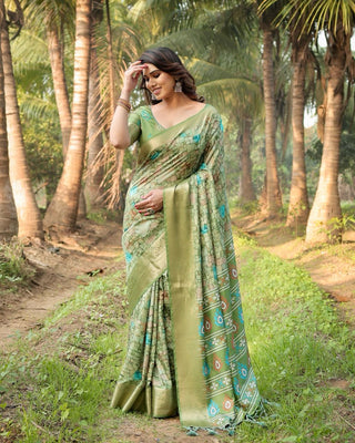 Light Green bridal Saree