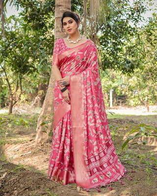 Baby pink saree Wedding