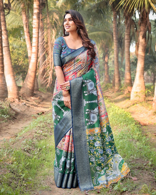 Multi color silk sarees with price