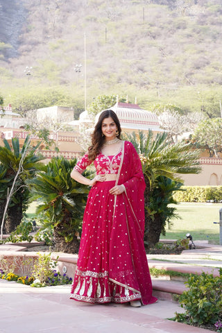 Rani lehenga choli styling