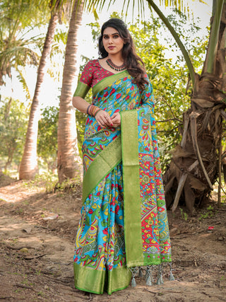 Multi color pure silk saree collection with price