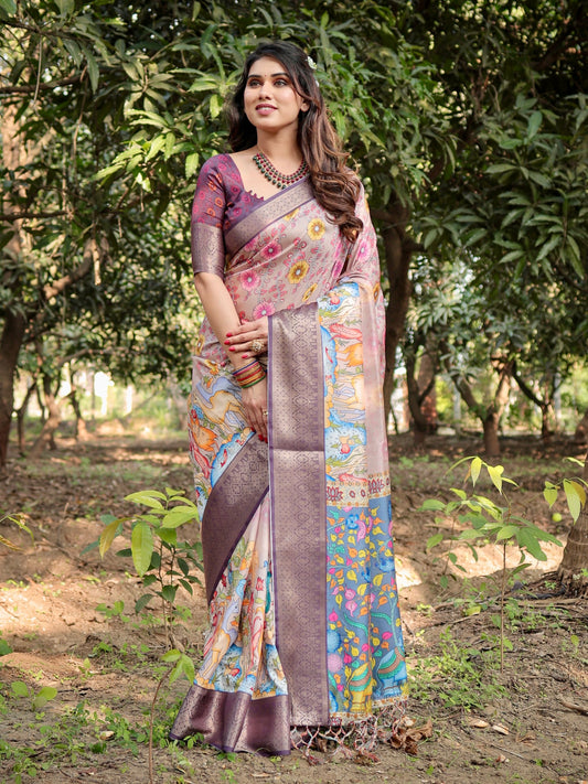 Multi color pure silk saree collection with price