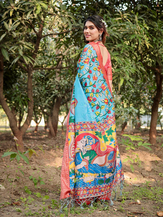 Multi color pure silk saree collection online shopping