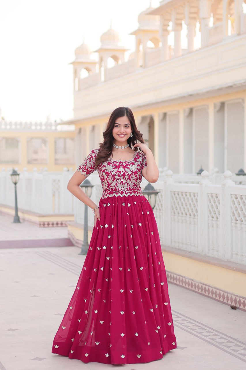 Long Party Wear Ladies Frock Stylish Gown Party Suits For Ladies Women Party Wear Gown For Wedding XXL Wine Long Party Wear Ladies Frock Stylish Gown Party Suits For Ladies Women Party Wear Gown For Wedding XXL Wine