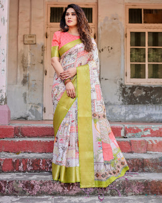 Multi design pure silk saree collection online shopping