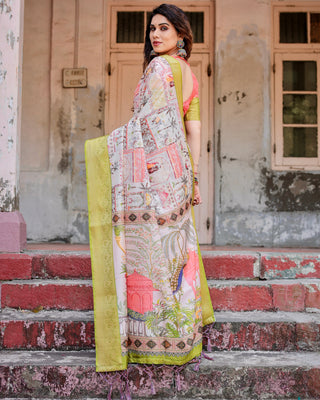 Pure Silk printed sarees image