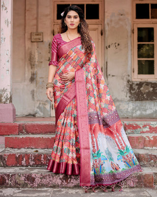 Pure silk saree for women party wear