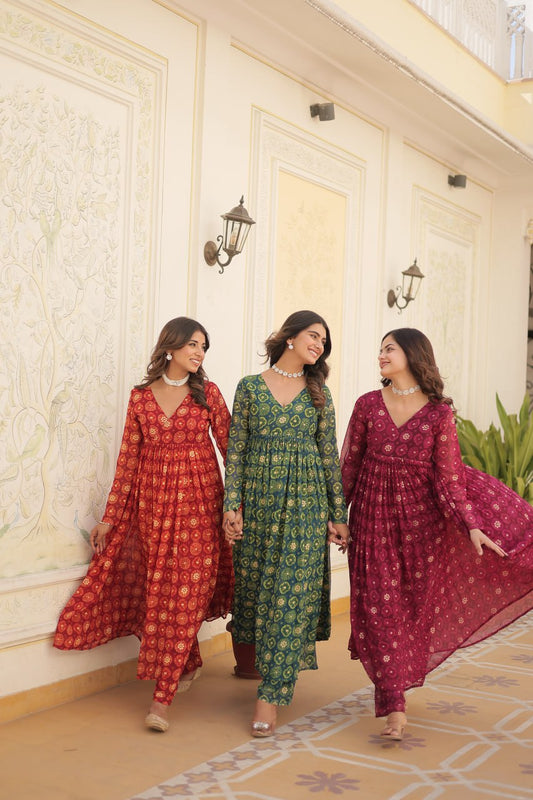 Anarkali top and pant Set for wedding
