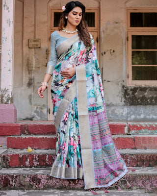 multi color Party wear Saree for wedding