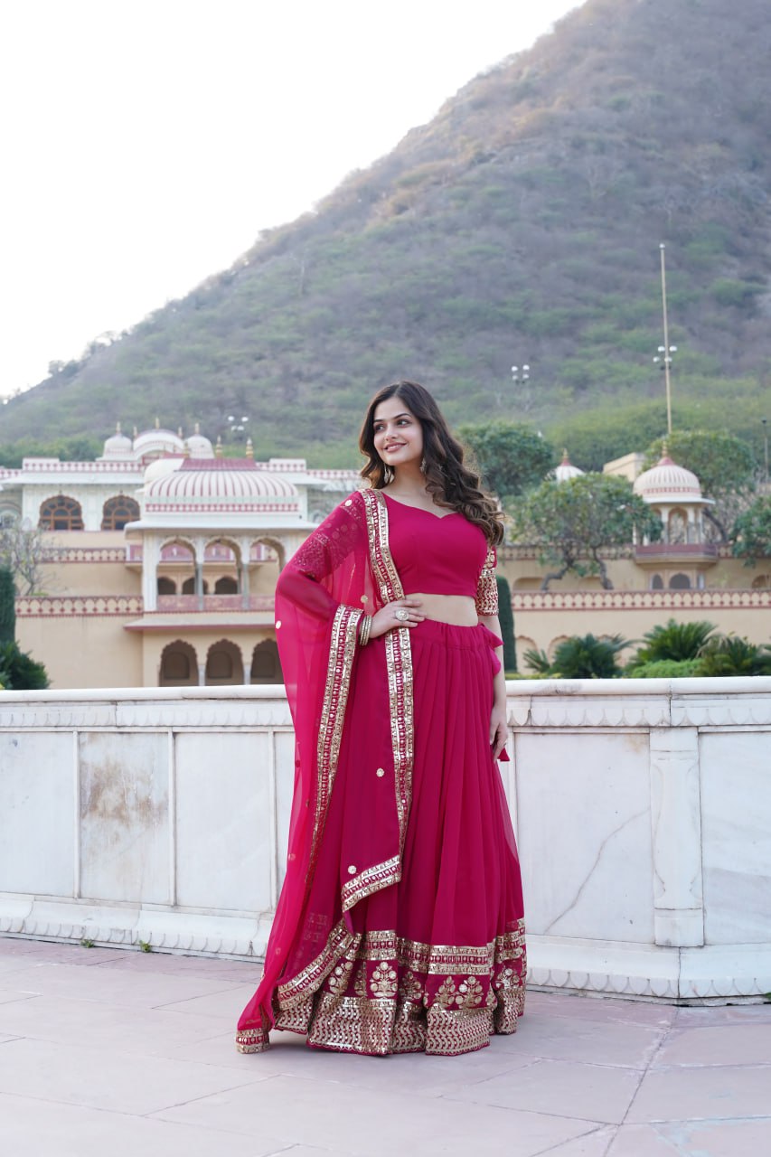 Hot Pink Lehenga Choli