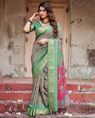 Green saree Party Wear