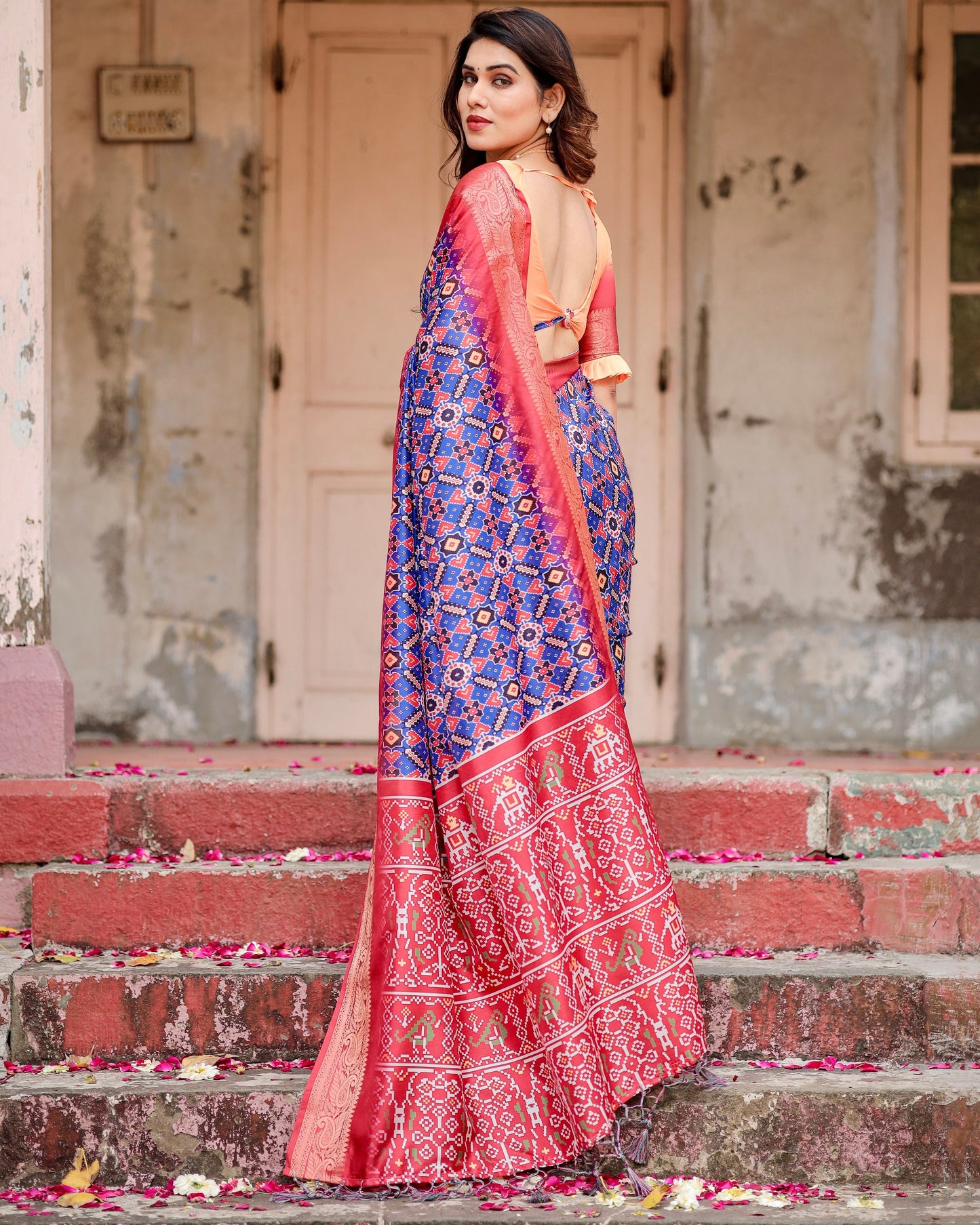 Multi color soft silk sarees images