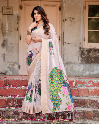 Peacock design Sarees online shopping