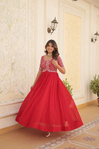 Red Color Gowns for women Wedding wear