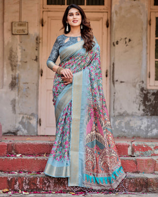 Pure Georgette Digital Print Sarees