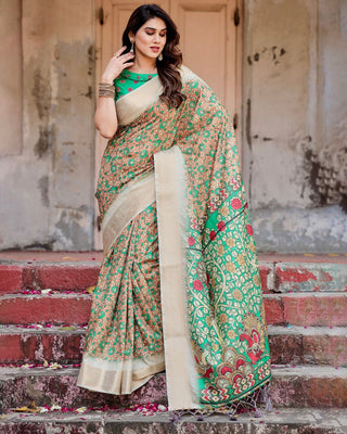 Party Wear Designer Silk Saree for Women Beautiful Digital Printed Sarees