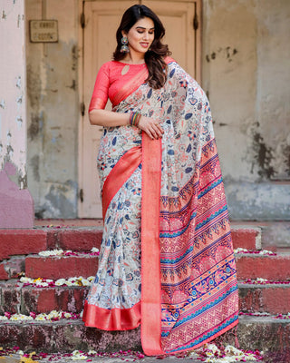 Pure printed soft silk sarees