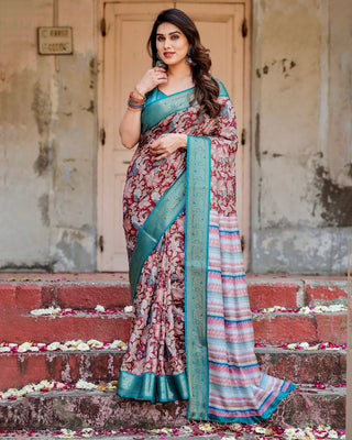 Indian Printed Silk sarees