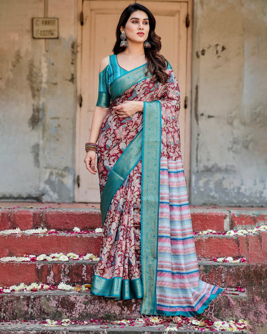 Printed soft silk sarees with price