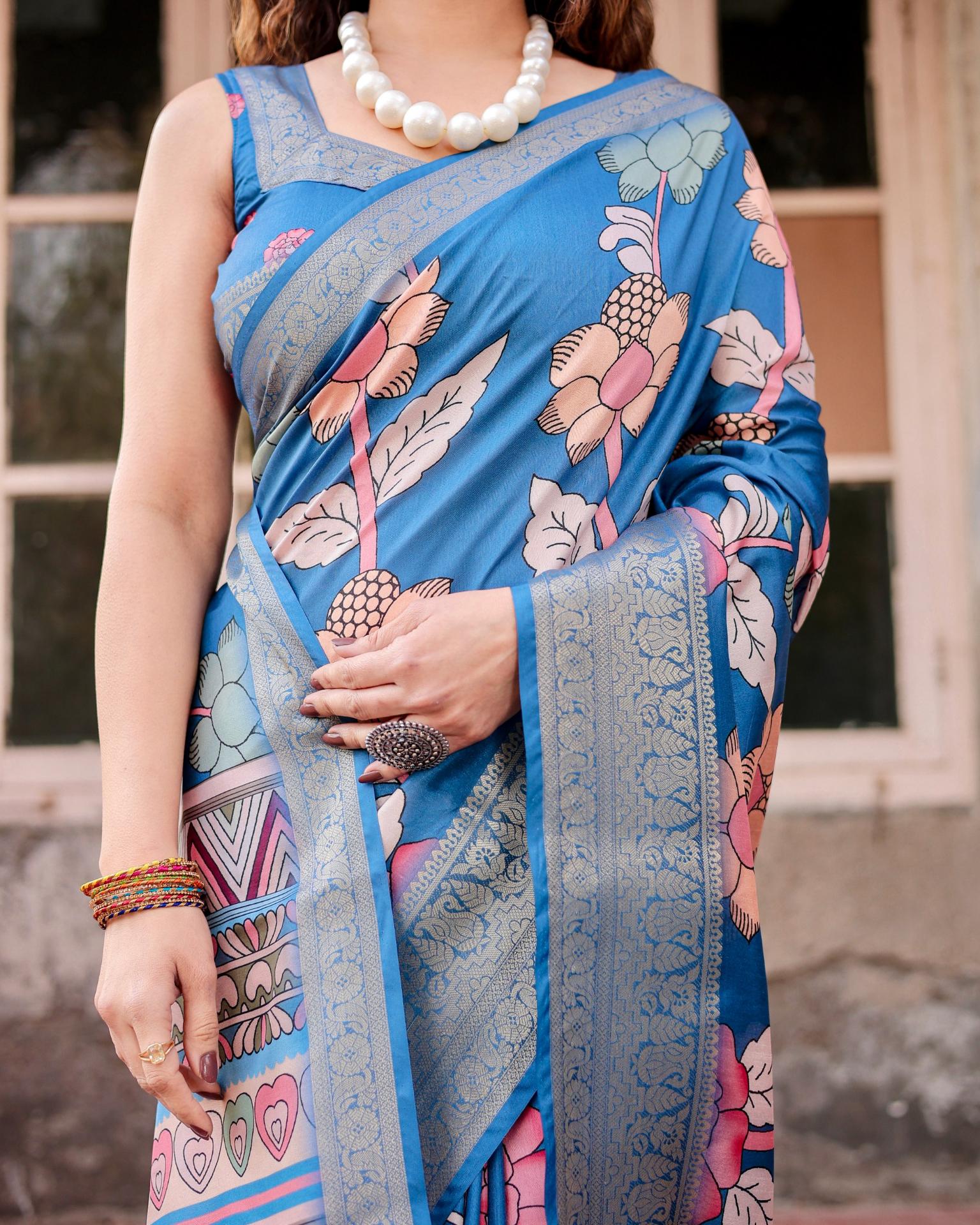 Pure Georgette Digital Print sarees