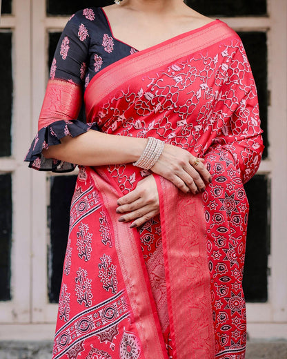 Red Pure Silk Saree