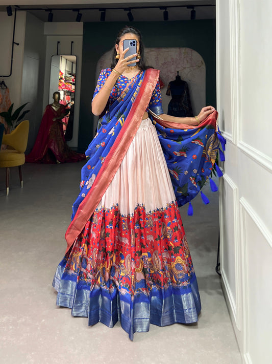 Blue Color Purple Color Simple dola silk traditional lehenga choli