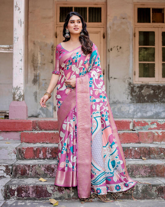 Pink saree Party Wear