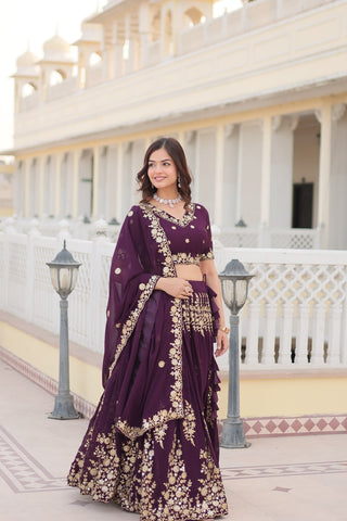 Dark Purple Lehenga for Bridel