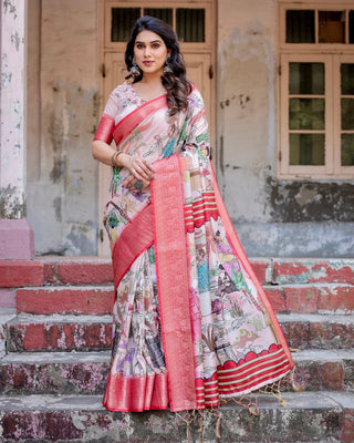 Printed Silk Sarees For Women's Online in India