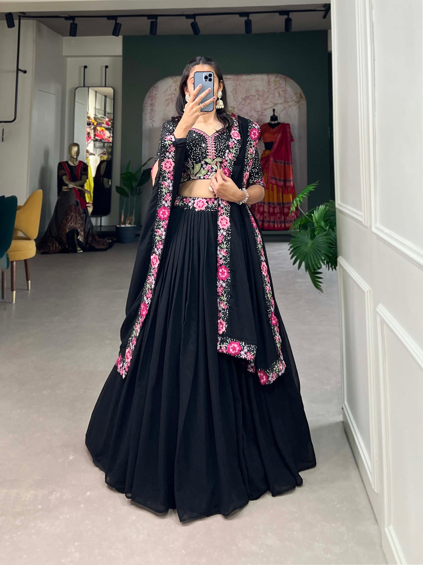 Georgette fabric for Lehenga